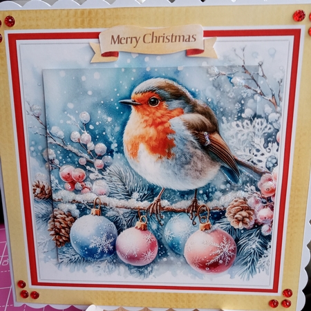 7x7 Mini Kit The Christmas Robin by Joyce Edwards