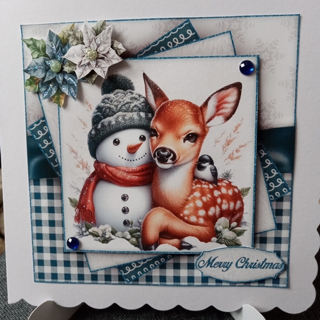 Winter Deer Mini Kit 7X7 by Joyce Edwards