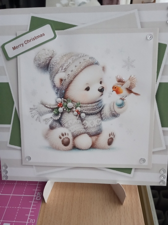 Festive Polar Bear 2 by Joyce Edwards