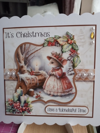 Rustic Christmas Mouse by Joyce Edwards