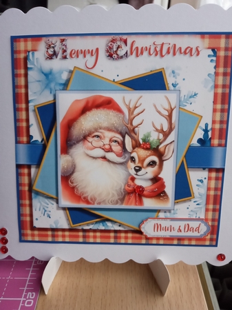 Santa and Rudolph Selfie by Joyce Edwards