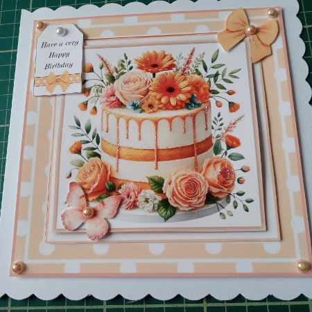 Orange Floral Cakes by Joyce Edwards