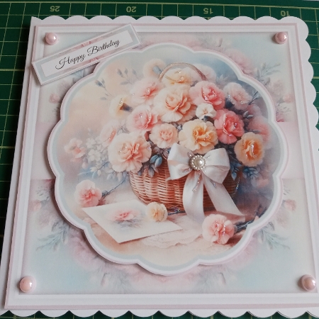 Carnations Basket Mini Page Kit by Joyce Edwards