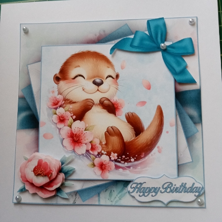 Spring Otters Mini Kit 7X7 by Joyce Edwards