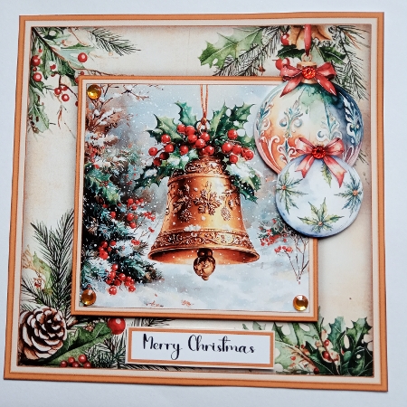 Festive Christmas Bell - 6x6 Mini Kit by Joyce Edwards