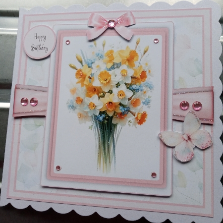 Pretty Spring Bouquets - 8x8 Card Fronts by Joyce Edwards