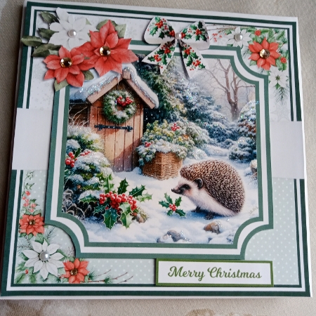 CHRISTMAS GARDEN VISITORS 6x6 5x7 by Joyce Edwards