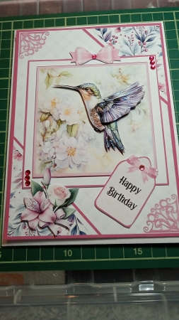 Hummingbird Florals - 5x7 Version by Joyce Edwards