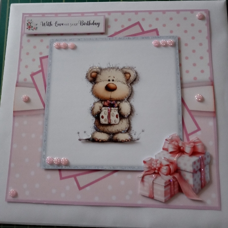 A Bear Hug Coming your Way - 6x6 Version by Joyce Edwards