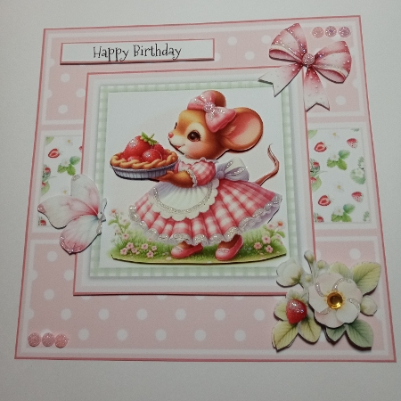 Molly Loves Strawberries - 6x6 and 5x7 Version by Joyce Edwards
