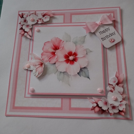 Hibiscus Blooms - 6x6 and 5x7 Version by Joyce Edwards