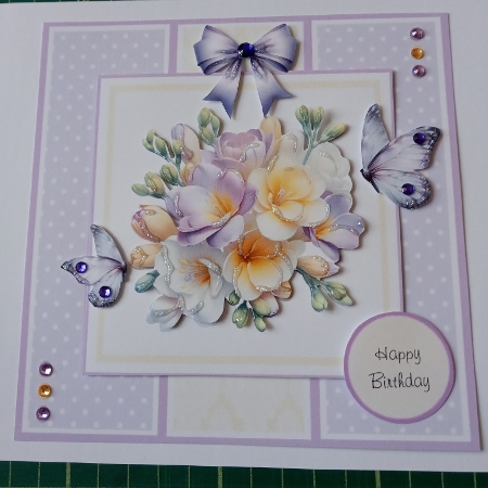A Medley of Freesia - 6x6 and 5x7 Version by Joyce Edwards