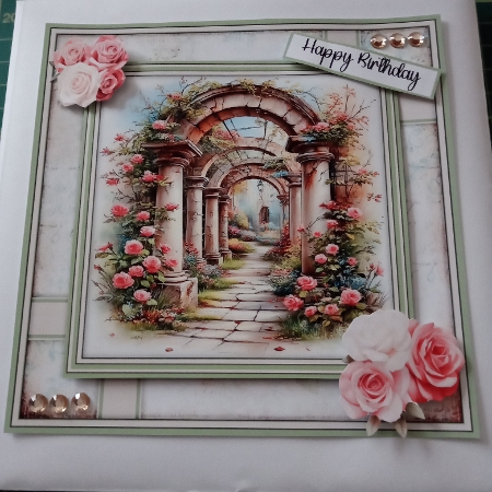 Old Stone Pilars Garden - Mini Kit 6x6 by Joyce Edwards