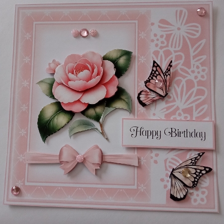 Lace Edged Peach Rose Kit by Joyce Edwards