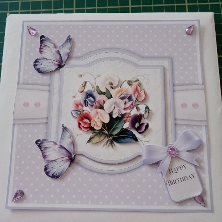 Purple Blooms - 6x6 and 5x7 Version by Joyce Edwards