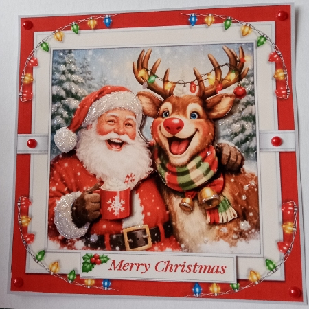 Santa and Rudolph by Joyce Edwards