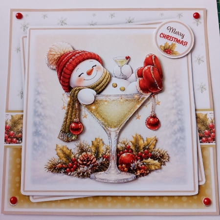Cocktail Snowman 2 Mini Kit by Joyce Edwards