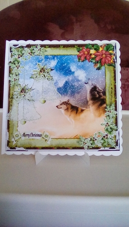Wolves Howling on a Snowy Day by Joyce Edwards