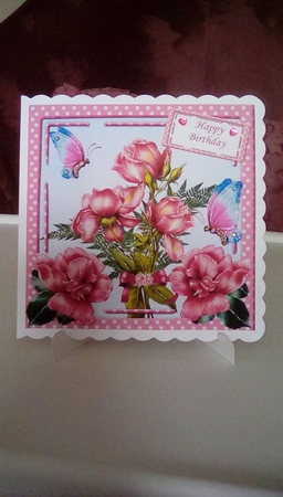 Flowers And Butterflys for Myra by Joyce Edwards