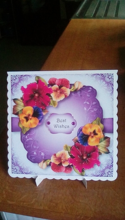 Floral Leaf Mat - Bright Pansies by Joyce Edwards