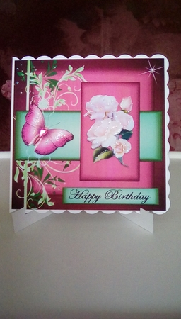 beautiful rose greetings pink by Joyce Edwards