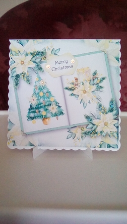 Open Book Christmas - Tree & Candle by Joyce Edwards