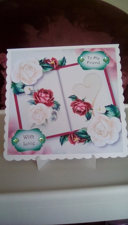Open Book Flowers - Valentine Roses by Joyce Edwards