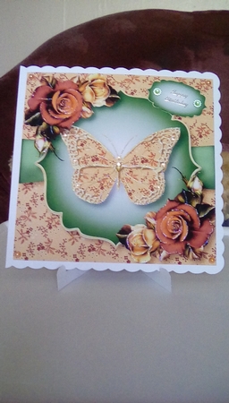 Floral Butterfly - Flame Orange Roses by Joyce Edwards