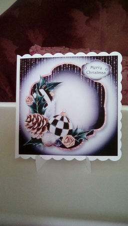 Rose Gold Christmas 8x8 by Joyce Edwards