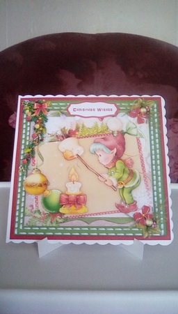 8x8 Mini Kit, Gnomes Candle Toasting  by Joyce Edwards