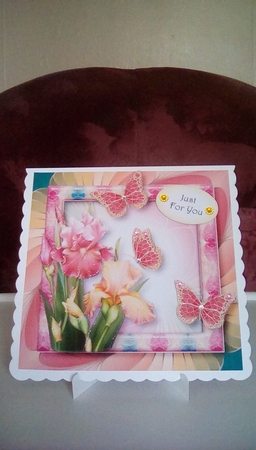 Art Nouveau Bright & Butterflies - Blush Iris by Joyce Edwards