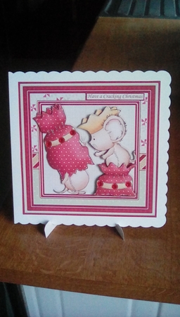 CHRISTMAS CRACKER FUN 7.5 Decoupage & Insert Mini Kit by Joyce Edwards
