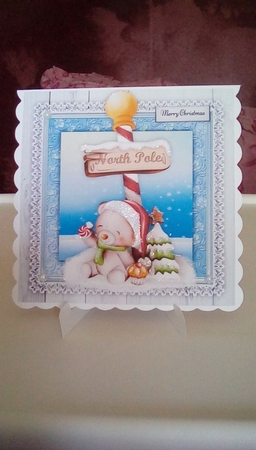Gorgeous North Pole Bear 8x8 by Joyce Edwards
