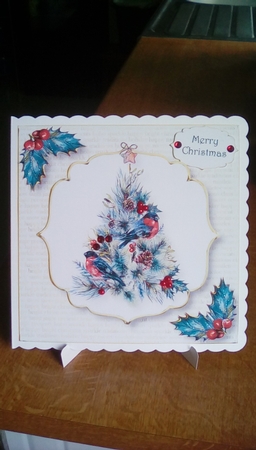 White & Gold - The Woodlands Christmas Tree by Joyce Edwards