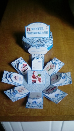 Winter wonderland exploding box card by Joyce Edwards