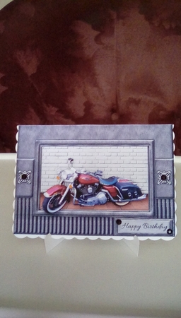 Harley Davidson Quick Card Topper by Joyce Edwards