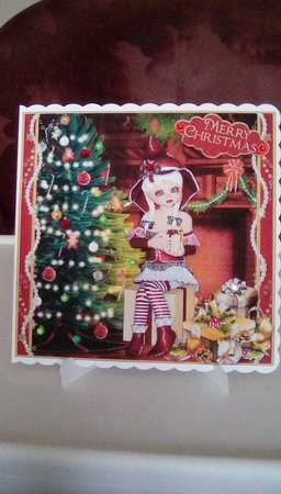 Sweet Little Christmas Tree by Fire Light  by Joyce Edwards