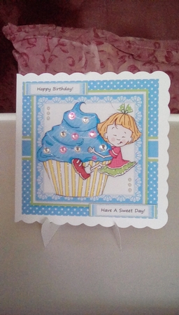 Have A Sweet Day Cupcake Topper by Joyce Edwards