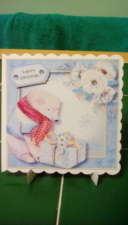 Christmas Bear 8x8 by Joyce Edwards