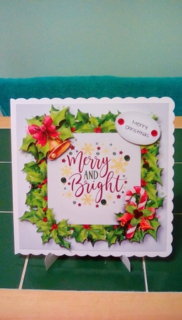 Festive Holly Frame - Merry & Bright by Joyce Edwards