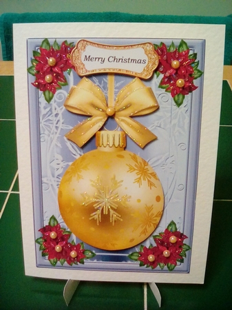 Christmas Bauble - Gold by Joyce Edwards