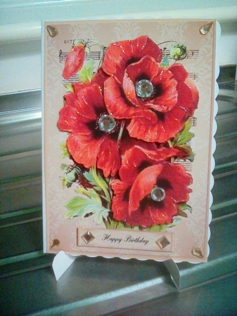 Lovely Vintage Poppies Topper by Joyce Edwards