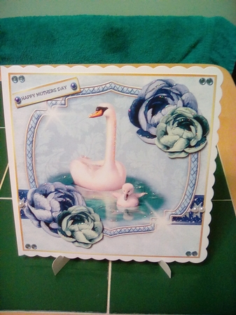 Gracious Swan & peonies Mini Kit by Joyce Edwards