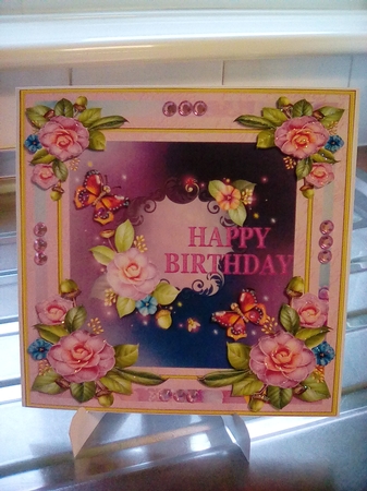 Happy Birthday Flowers and Butterflies Mini Kit  by Joyce Edwards