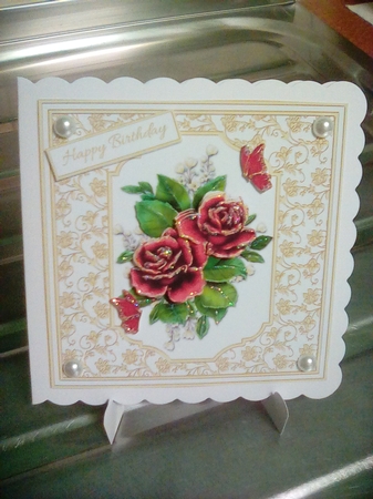 Lovely Red Roses Topper by Joyce Edwards