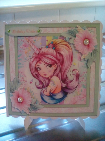 Beautifu Unicorn  Girl by Joyce Edwards