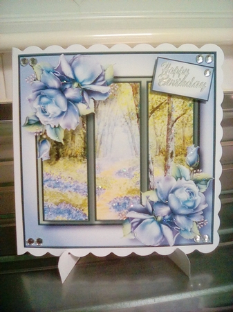 Scenic Trio - Bluebell Woods 8x8 by Joyce Edwards