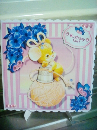 Knitting Mouse by Joyce Edwards
