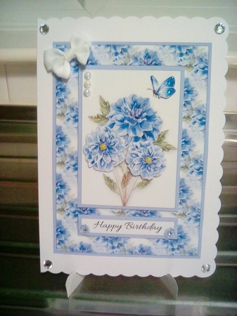 Lovely Dahlias (Blue) by Joyce Edwards