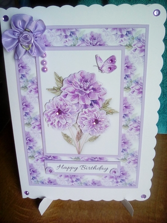 Lovely Dahlias (Violet) by Joyce Edwards